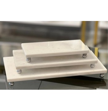 DİGİSU MERMER 3LÜ SUNUM SETİ-BEYAZ