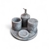 DİGİSU  MERMER BANYO SETİ-GRİ