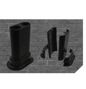 DİGİSU RADYATÖR BORU GİZLEME APARATI-İKİLİ-SİYAH