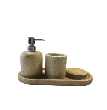 DİGİSU MERMER TRAVERTEN BANYO SETİ