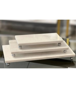 DİGİSU MERMER 3LÜ SUNUM SETİ-BEYAZ